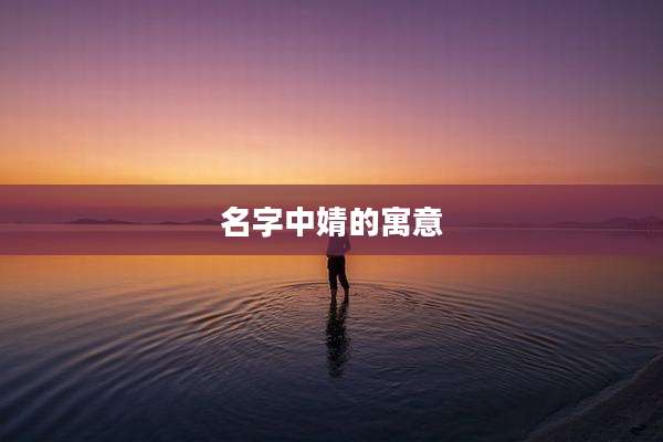 名字中婧的寓意