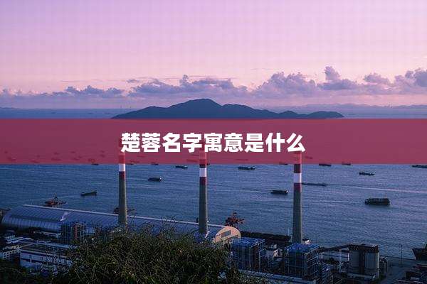 楚蓉名字寓意是什么