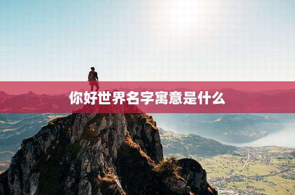 你好世界名字寓意是什么