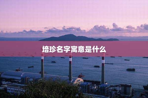 培珍名字寓意是什么
