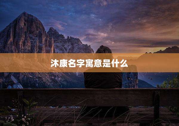 沐康名字寓意是什么