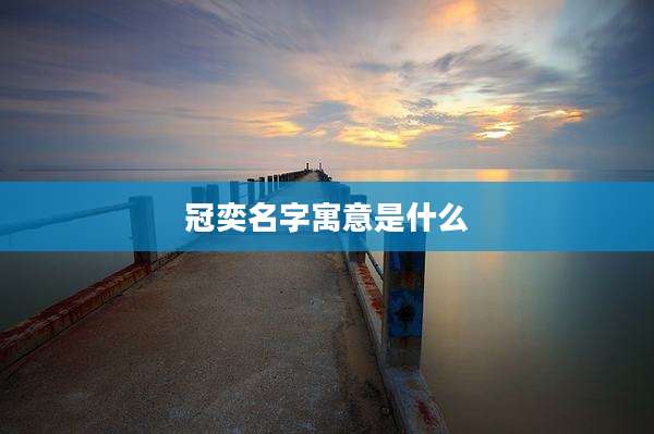 冠奕名字寓意是什么