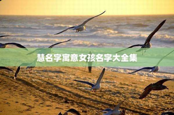 慧名字寓意女孩名字大全集