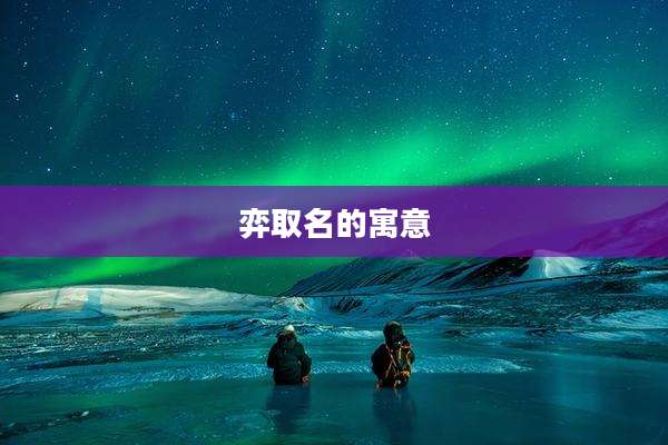 弈取名的寓意