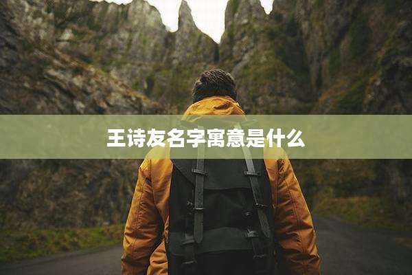 王诗友名字寓意是什么