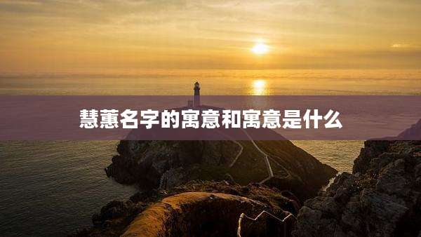 慧蕙名字的寓意和寓意是什么