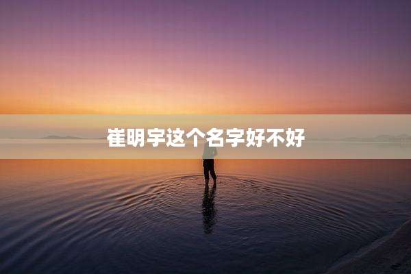 崔明宇这个名字好不好