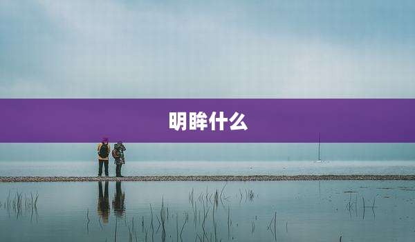 明眸什么