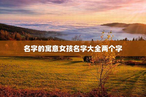 名字的寓意女孩名字大全两个字
