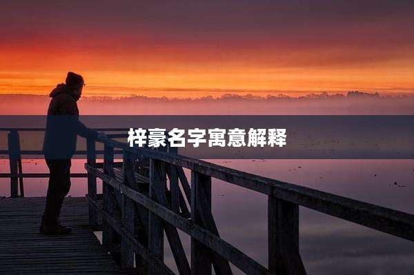 梓豪名字寓意解释