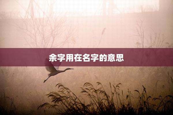 余字用在名字的意思