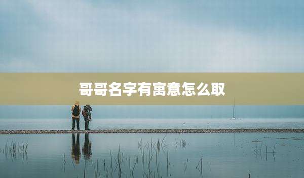 哥哥名字有寓意怎么取