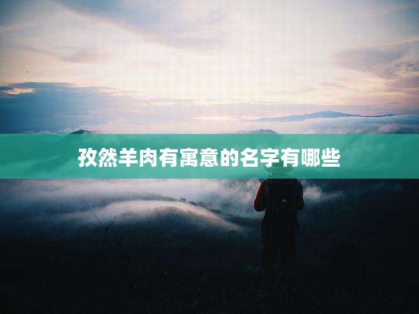 孜然羊肉有寓意的名字有哪些