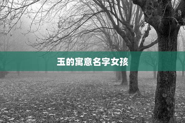 玉的寓意名字女孩