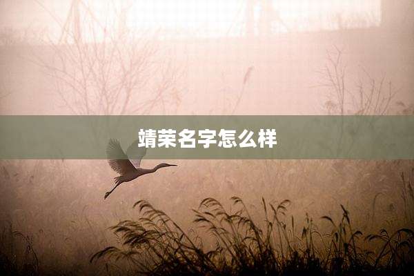 靖荣名字怎么样