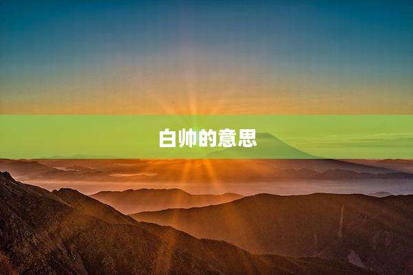 白帅的意思