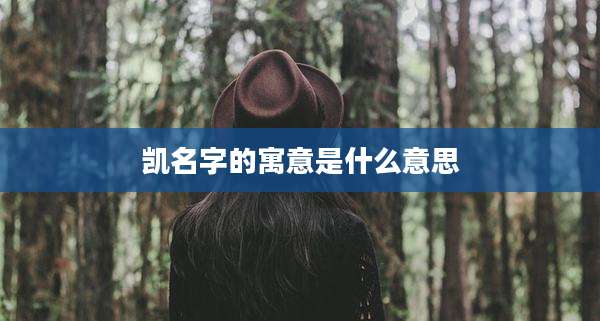 凯名字的寓意是什么意思