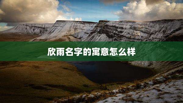 欣雨名字的寓意怎么样