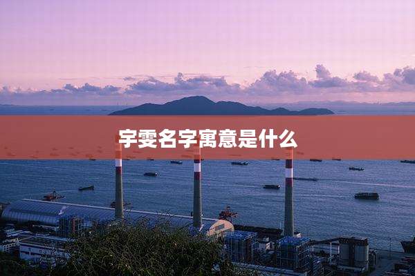 宇雯名字寓意是什么