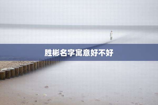 胜彬名字寓意好不好