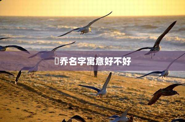 璟乔名字寓意好不好