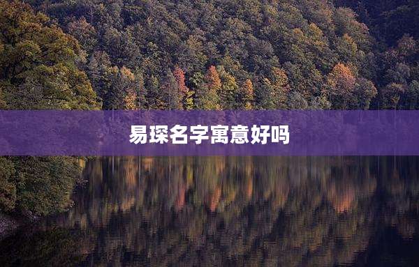 易琛名字寓意好吗