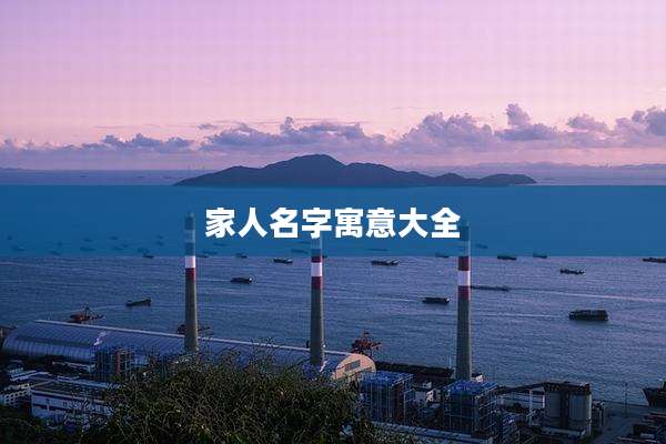 家人名字寓意大全