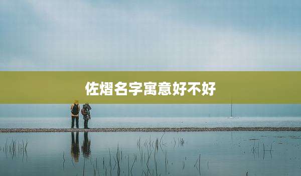 佐熠名字寓意好不好