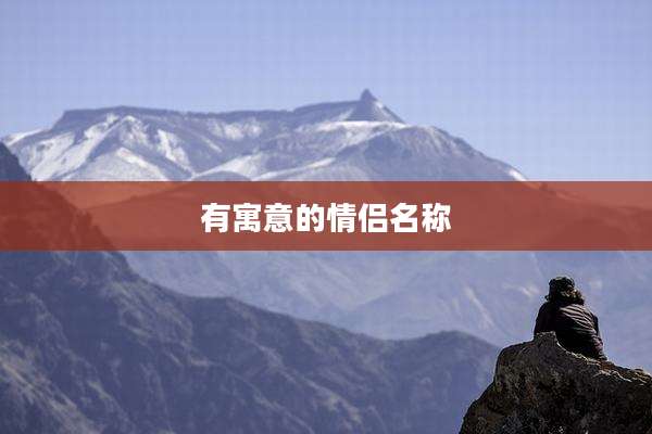 有寓意的情侣名称