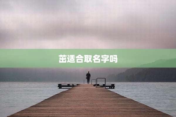 茁适合取名字吗