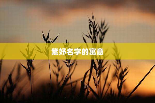 紫妤名字的寓意