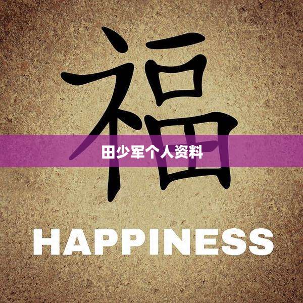 田少军个人资料