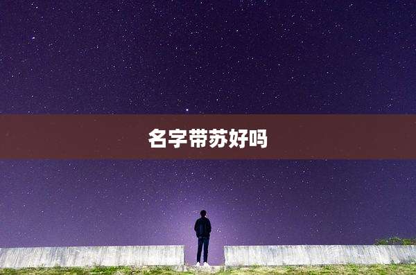 名字带苏好吗