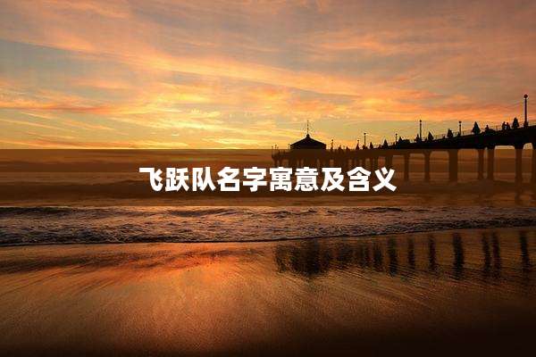 飞跃队名字寓意及含义