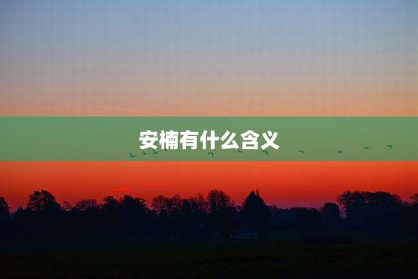 安楠有什么含义