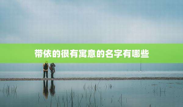 带依的很有寓意的名字有哪些