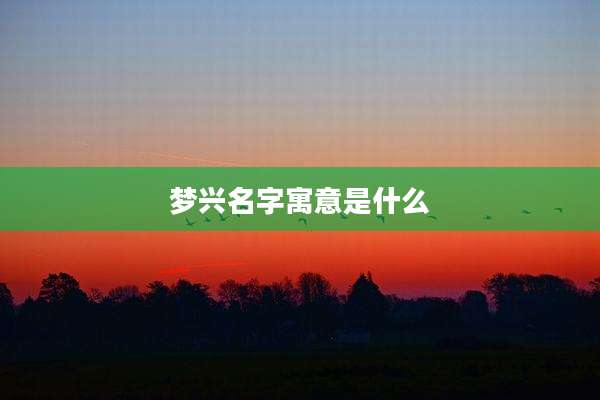 梦兴名字寓意是什么