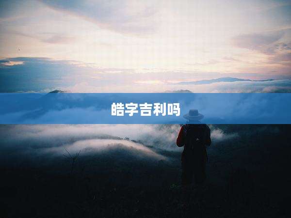 皓字吉利吗