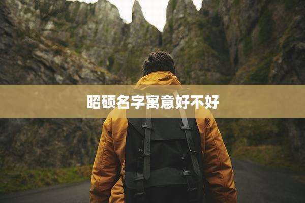 昭硕名字寓意好不好