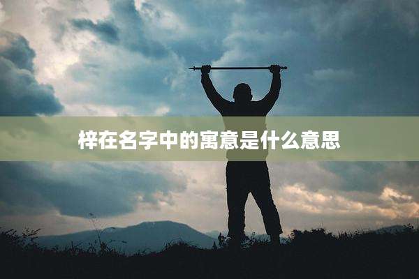 梓在名字中的寓意是什么意思