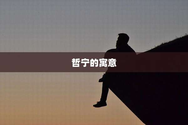 哲宁的寓意
