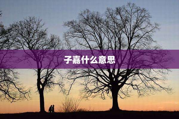 子嘉什么意思