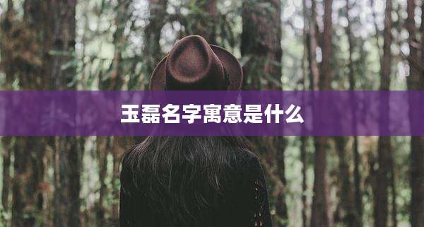 玉磊名字寓意是什么
