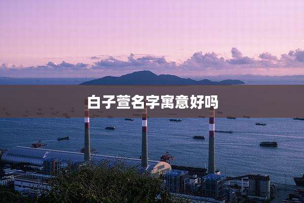 白子萱名字寓意好吗