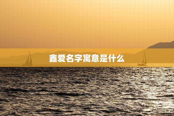 鑫爱名字寓意是什么