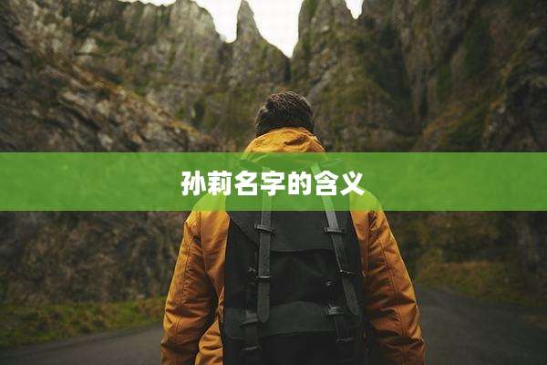 孙莉名字的含义