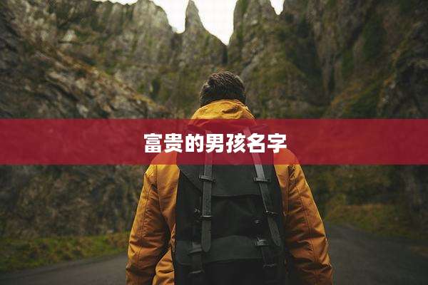 富贵的男孩名字