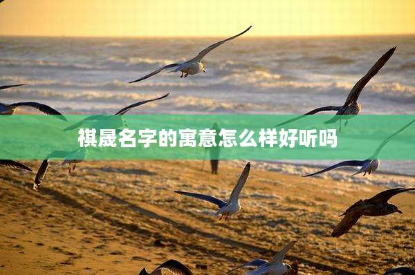 祺晟名字的寓意怎么样好听吗