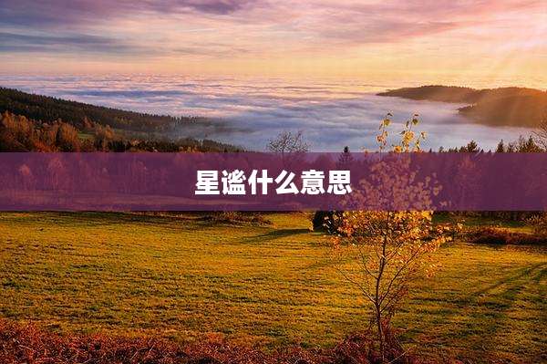 星谧什么意思