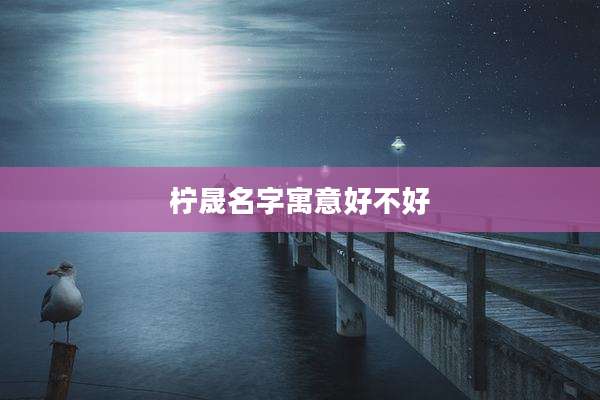 柠晟名字寓意好不好